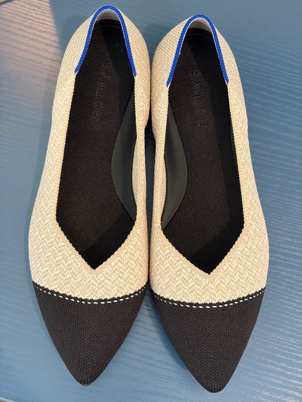 Rothy’s Point II cap toe flat